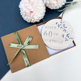 60th Birthday Floral Coaster