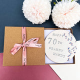 Personalised Floral Milestone Birthday Coaster
