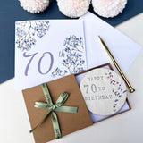 70th Birthday Floral Coaster