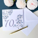 70th Birthday Floral Coaster