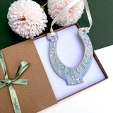 Blue Good Luck Wedding Horseshoe