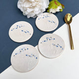 Blue Hearts Wild Flower Coaster