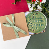 Green Christmas Grandparent Coaster