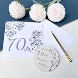 Personalised Floral Milestone Birthday Coaster