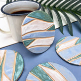 Blue Ocean Wave Coasters