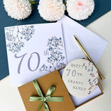 Personalised Floral Milestone Birthday Coaster