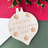 Personalised First Christmas Bauble Decoration