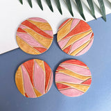 Sunset Ocean Wave Coasters