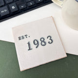 Established Personalised Year Coaster