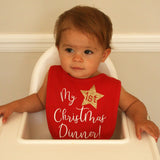 My First Christmas Dinner Baby Bib