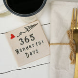 First Year Anniversary Ceramic Coaster