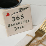 First Year Anniversary Ceramic Coaster