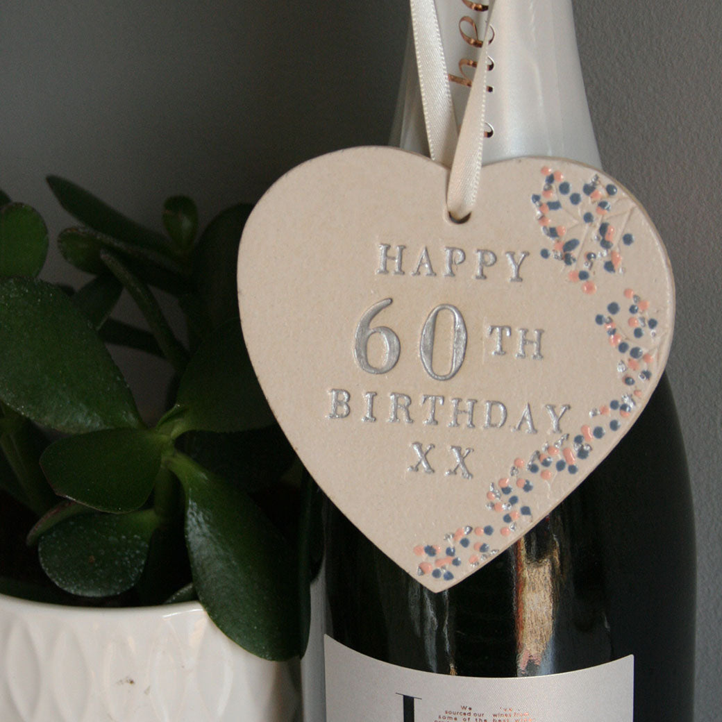 Happy 60th Wedding Anniversary Freeestanding Heart Keepsake