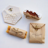 Hexagonal Ceramic Bee Coaster
