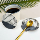 Black Herringbone Coaster