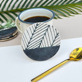 Black Herringbone Coaster