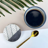 Black Herringbone Coaster
