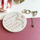 Maid of Honour Floral Ceramic Coaster