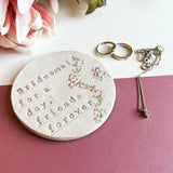 Bridesmaid Floral Ceramic Coaster