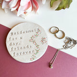 Bridesmaid Floral Ceramic Coaster