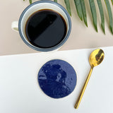 Dark Blue Ceramic Coasters - Kitchen Decor