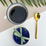 Dark Blue Ceramic Coasters - Kitchen Decor