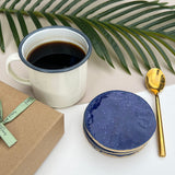 Dark Blue Ceramic Coasters - Kitchen Decor