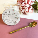 Maid of Honour Floral Ceramic Coaster