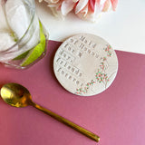 Maid of Honour Floral Ceramic Coaster