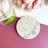 Maid of Honour Floral Ceramic Coaster