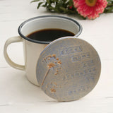 Round Nanny Ceramic Coaster - Baby and Pregnancy Reveal Coaster