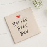 World's Best Mum Ceramic Coaster