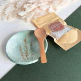 Green And Gold Bath Salt Dish Set