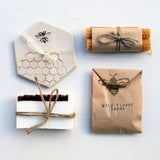 Hexagonal Ceramic Bee Coaster