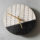 Black Herringbone Wall Clock