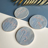 Blue Wild Flower Ceramic Coasters