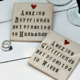 Girlfriend to Wife Ceramic Coaster