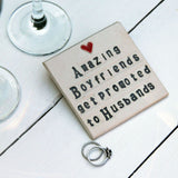 Girlfriend to Wife Ceramic Coaster