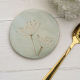 Green and Gold Wild Flower Coasters