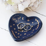 Heart Shaped Engagement Ring Dish