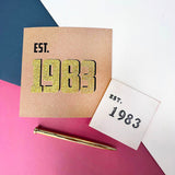 Established Personalised Year Coaster