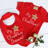 My First Christmas Dinner Baby Bib