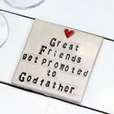 Godparent Ceramic Coaster - Personalised Godmother/Godfather Gift