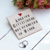 Girlfriend to Wife Ceramic Coaster