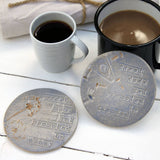 Round Nanny Ceramic Coaster - Baby and Pregnancy Reveal Coaster