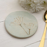 Green and Gold Wild Flower Coasters
