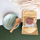 Green And Gold Bath Salt Dish Set