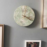 Green And Gold Ceramic Wall Clock