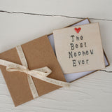 The Best Nephew Ever Ceramic Coaster