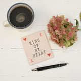 King Of Hearts Ceramic Coaster